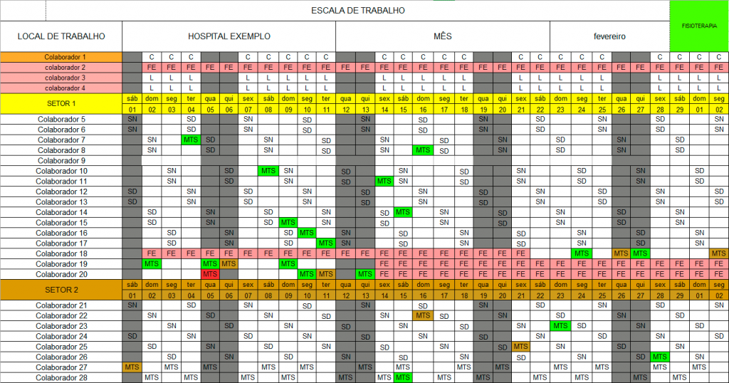 Planilha De Escala De Trabalho Planilhas Prontas Unamed Porn Sex Picture